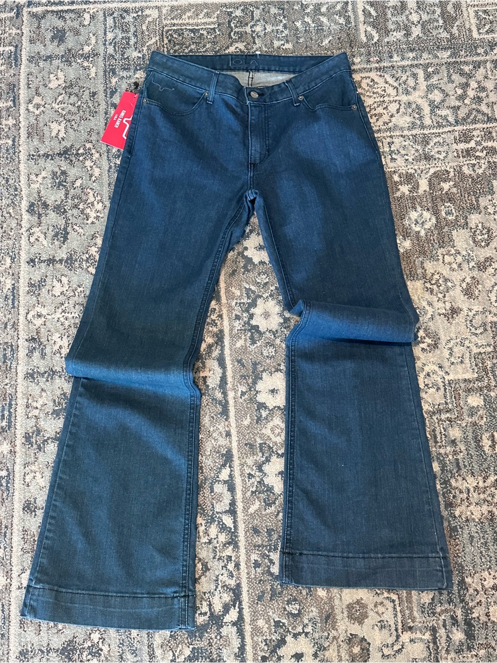 NWT KIMES Lola Trouser Jeans Dark Wash Sz 12 x 34